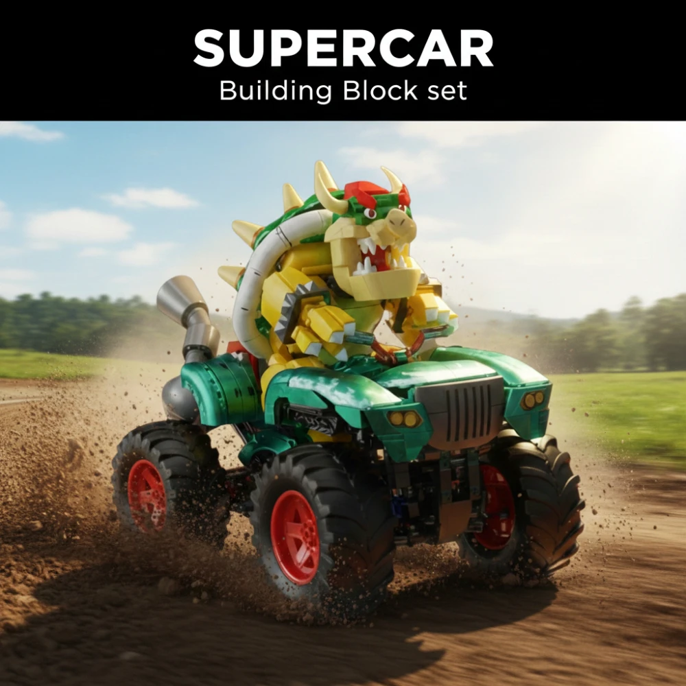 

1588pcs Modern Racing Car Building Block Model Kit for Adults - Exquisite Decor for Home Office Desktop Perfect for Festive Gift