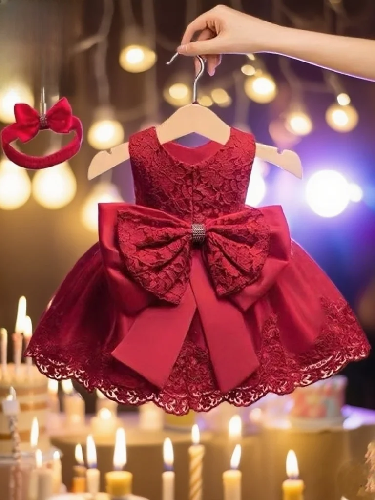 princess-dress-children's-clothing-girl's-birthday-party-high-end-baby-girl's-one-year-old-anniversary-dress