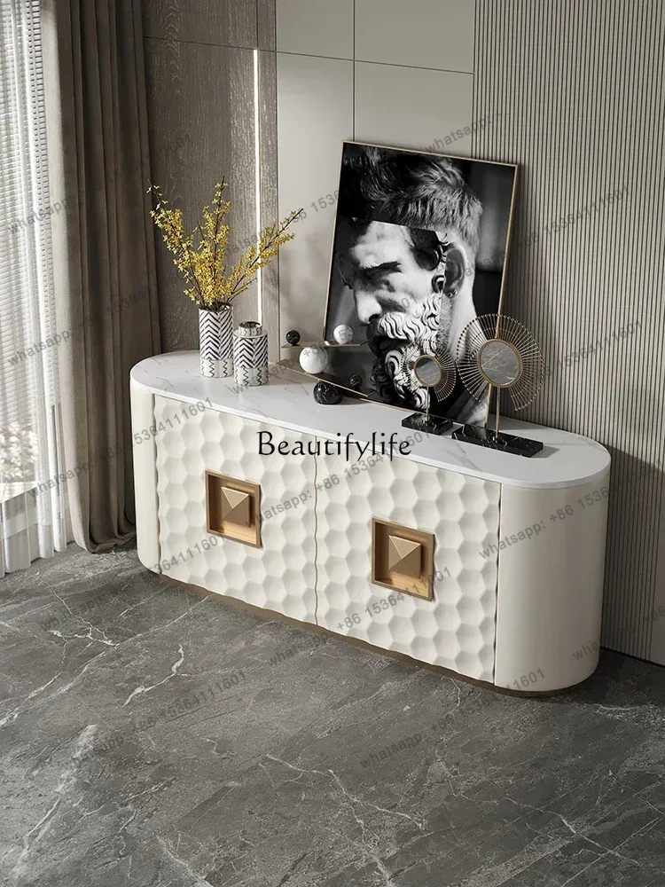 

X4 23Affordable Luxury Style Entrance Cabinet Simple Modern Living Room Large Capacity Floor Italian Decorative Sideboard Cabine