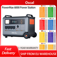 Oscal PowerMax6000 6000W Rugged Power Station,120V/240V Dual Voltage Output,3600Wh to 57600Wh LiFePO4 Battery,3500+ Life Circle,