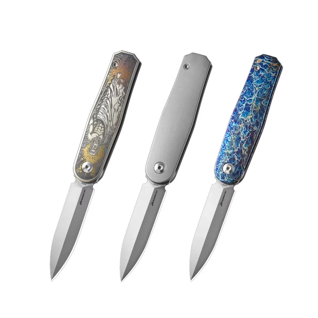 EDC Pocket Folding Knife M390 Blade TC4 Titanium Alloy Handle Portable Outdoor Camping Fruit Cutting Knife Collection Gift Folda