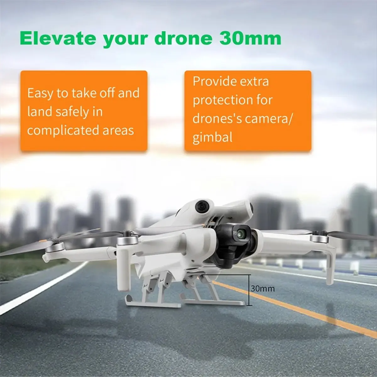 ABSF For DJI Mini 4 Pro Drone Landing Gear Support Leg Gimbal Camera Lens Heighten Anti-Collision Protect Bracket Drone