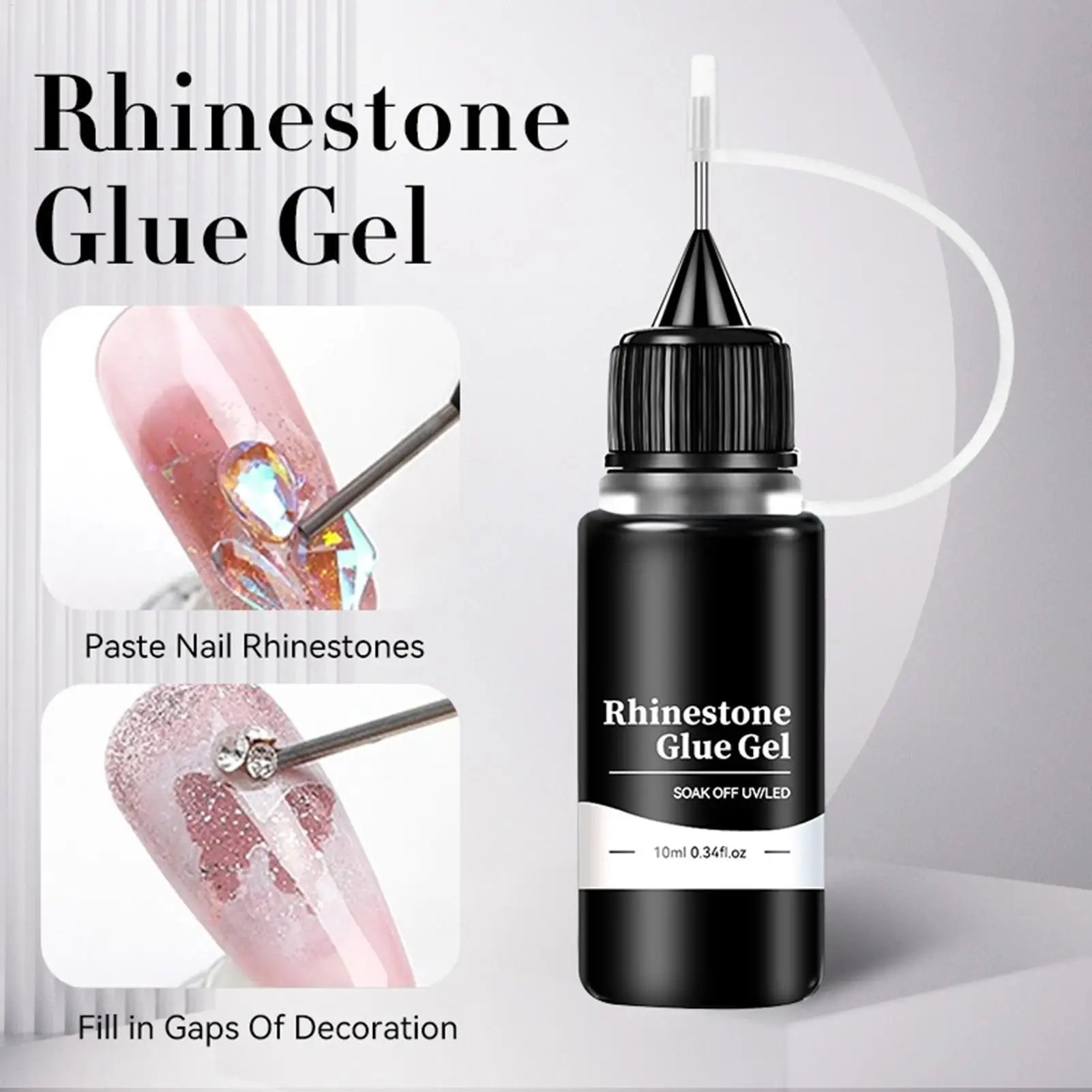 

10ml Rhinestone Glue Quick Drying Nail Jewel Glue Strong Adhesive Nail Charm Decoration Glue Nails Super Strong Gel Nail Glue