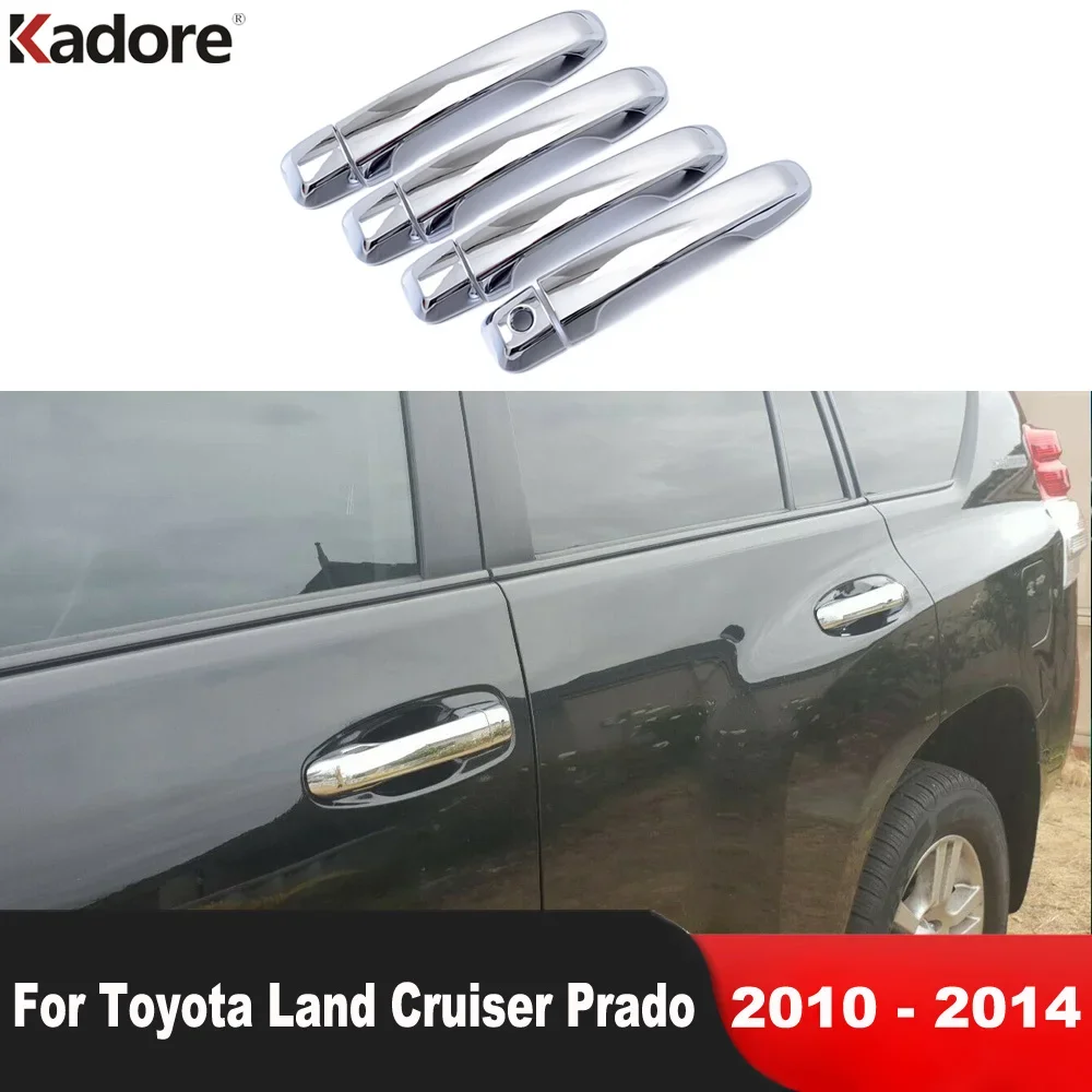 Side Door Handle Cover Trim For Toyota Land Cruiser Prado150 2010 2011 2012 2013 2014 Chrome Car Styling Exterior Accessories