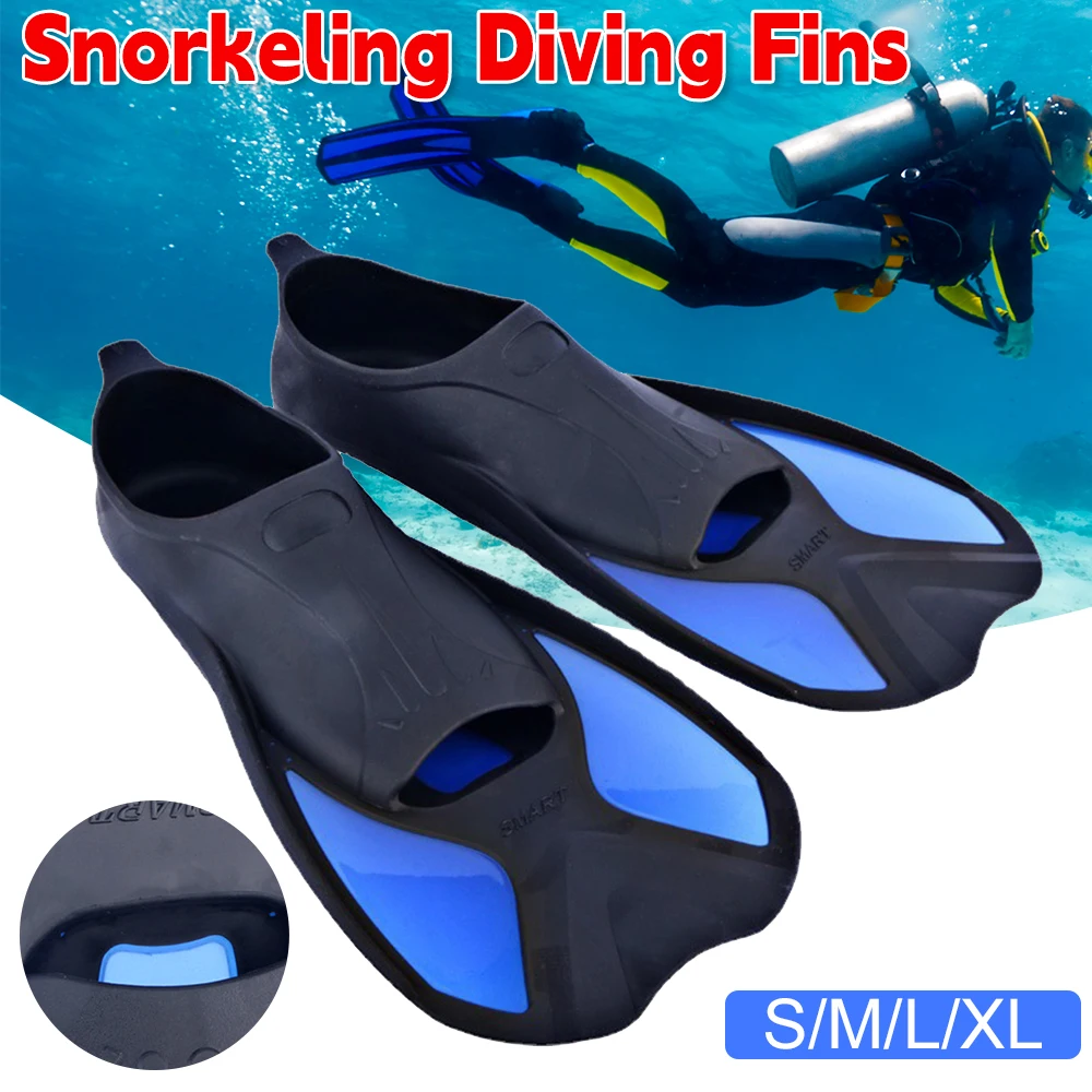 Unisex Schnorchel flossen Schwimm flossen kurze Silikon Tauch schuhe offene Ferse erwachsene Männer Frauen Schwimm flosse Schnorchel