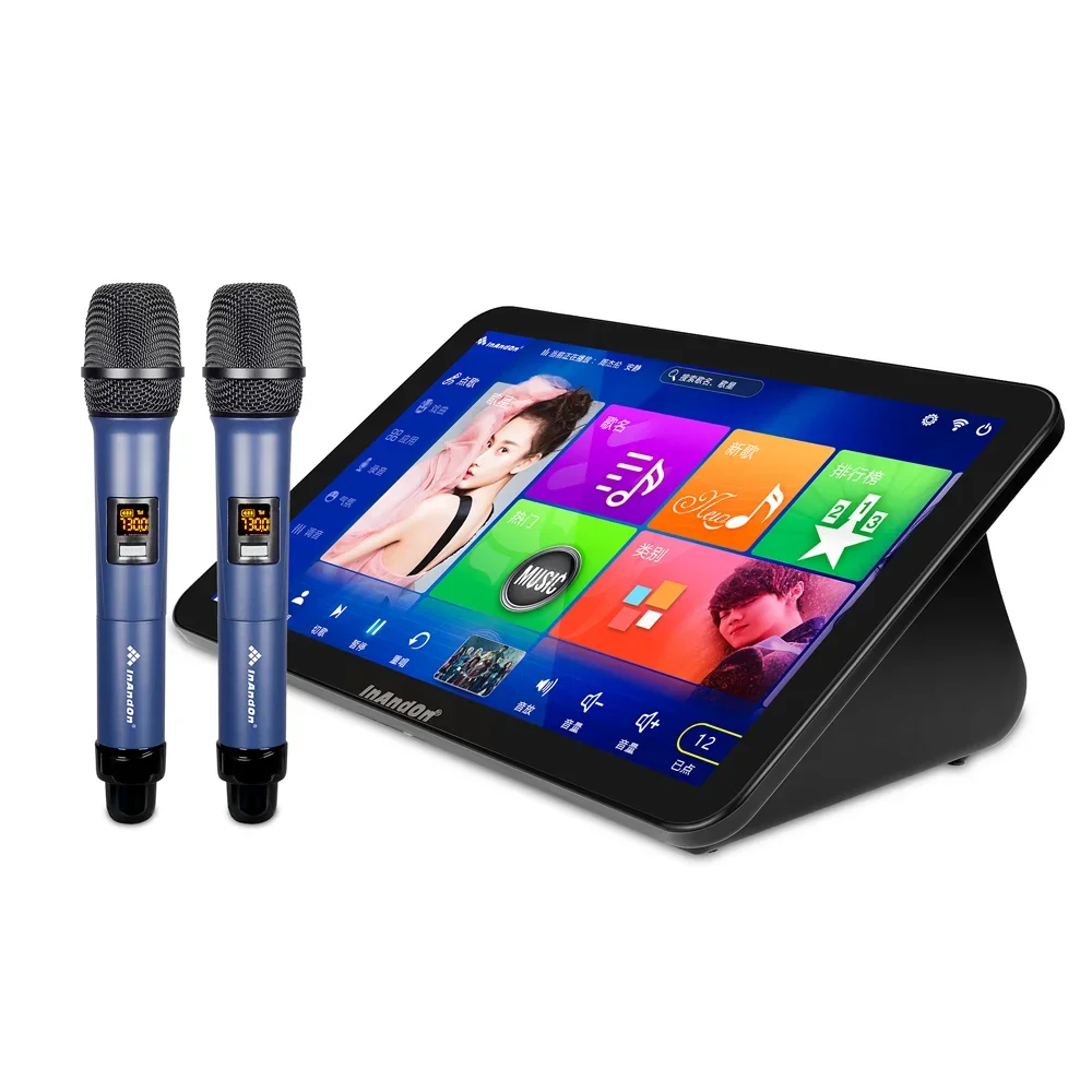 Mini 15.6 Karaoke System All In One 4TB Portable Singing Karaoke Machine Home Set Wifi Jukebox InAndOn KTV Karaoke Player