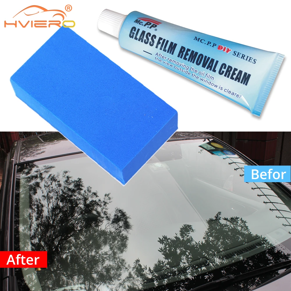 

Car Glass Polishing Degreaser Cleaner Oil Film Clean Polish Paste Bathroom Auto Window Windshield Windscreen Washing Agent Tools