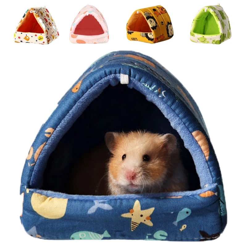 Winter Hedgehog Squirrel Rabbit House Keep Warm Hamster Hideout Chinchilla Bird Guinea Pig Cage Accessories Guinea Pig Bed