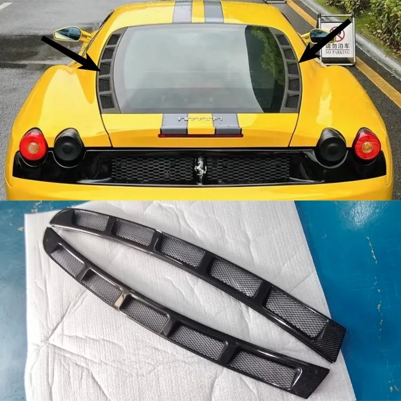 For Ferrari F430 Carbon Fiber Challenge Rear Window Engine Louvers replacement car Bodykits
