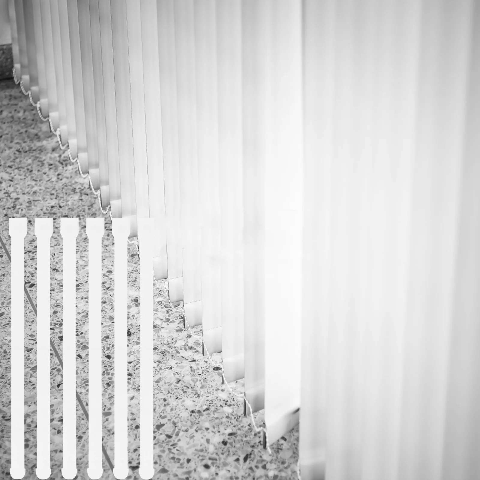 

100Pcs Vertical Blinds Connector Plastic Distance Pieces Curtain Track Roller Replacement Easy Install Home Office Curtain