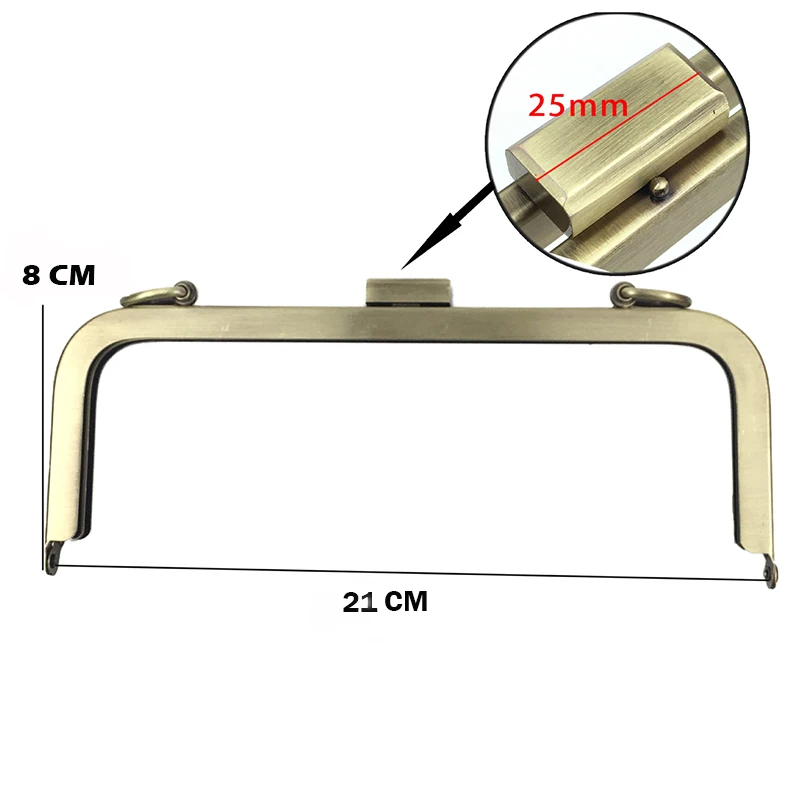 21cm Metal Purse Frame Women Handle Clutch Bag Copper Black Light Gold  Accessories DIY HandBag  Kiss Clasp Lock Hardware