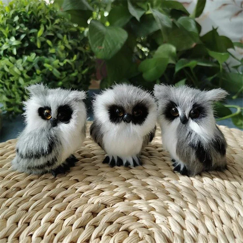 Owl Ornament for Home Decor, Cute Lovely Furry, Christmas Bird Ornament, Adornment Simulation, Gift, 5*4.5*7cm