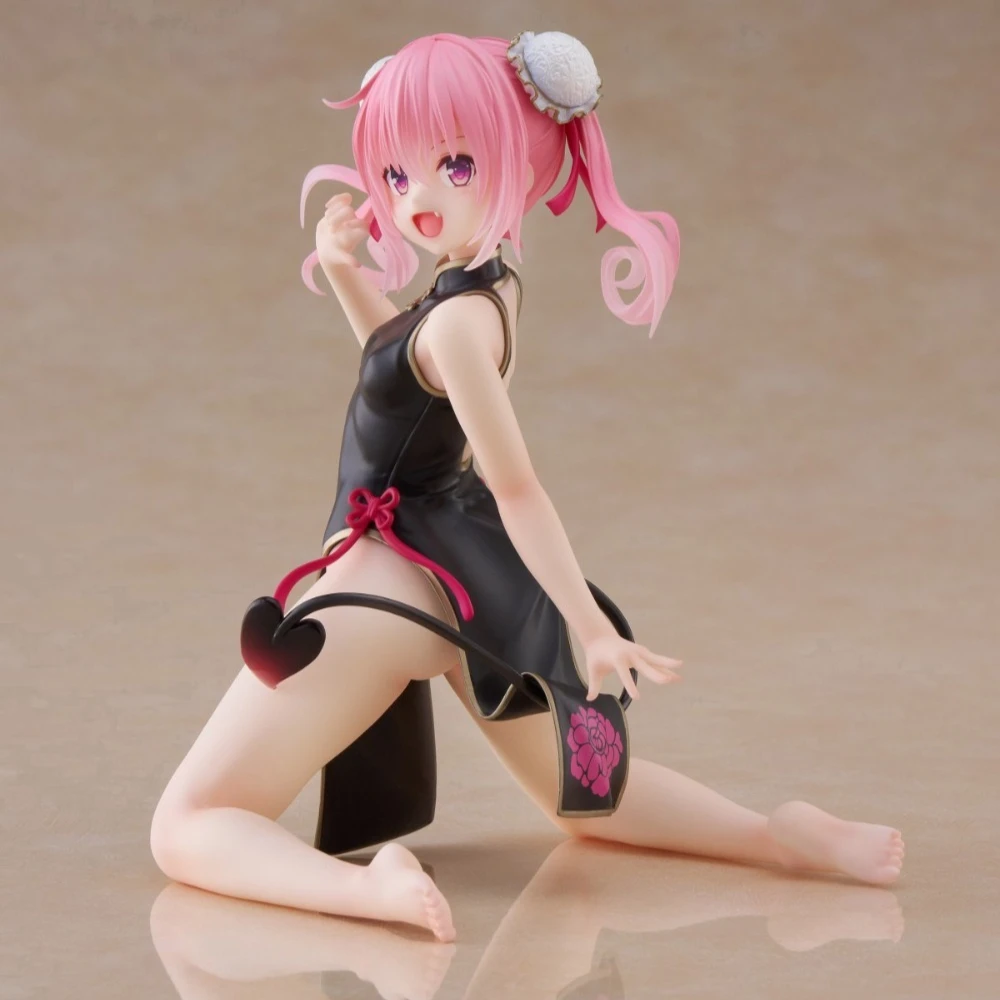 In Stock Taito Original Genuine To Love-Ru Darkness Desktop Cute Figure Nana Astar Deviluke Chinese Dress 13cm Model Toy Figures view 3
