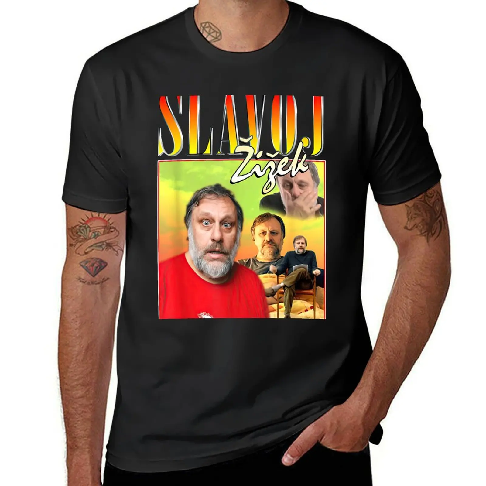 

Slavoj Zizek 90s Bootleg Rap Homage Leftist Philosopher T-Shirt sweat boys animal print men clothings