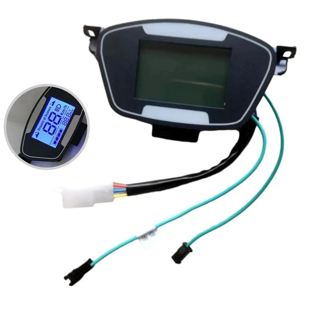 1Pcs Display Accessories Ebike Scooter LCD Display 48-72V 6Pin Motor Speedmeter Screen with Case For Electric Bike E-Bike