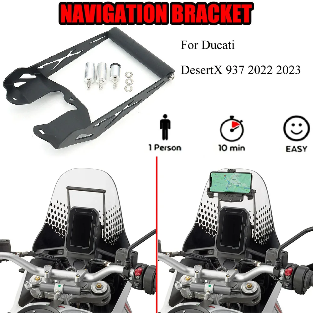 

МотоциклНОВЫЙ GPS-навигатор для смартфона, монтажный кронштейн, держатель адаптера, бренд для Ducati Desert X DesertX 937 2022 2023