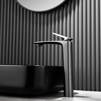 Basin Faucets Black/Chrome/White/Gold/Gray Hot and Cold Water Mixing Taps Copper High Countertop Faucet Bathroom Accessories