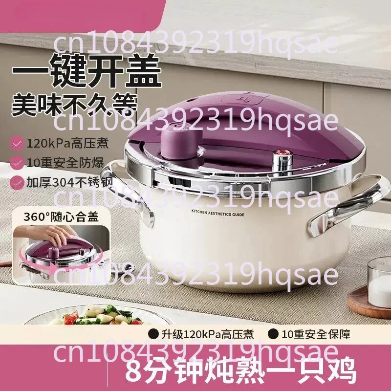 4L Mini Pressure Cooker Made of Thickened 304 Stainless Steel,Compact and Safe Design Household Use,Efficient Pressure Cooking