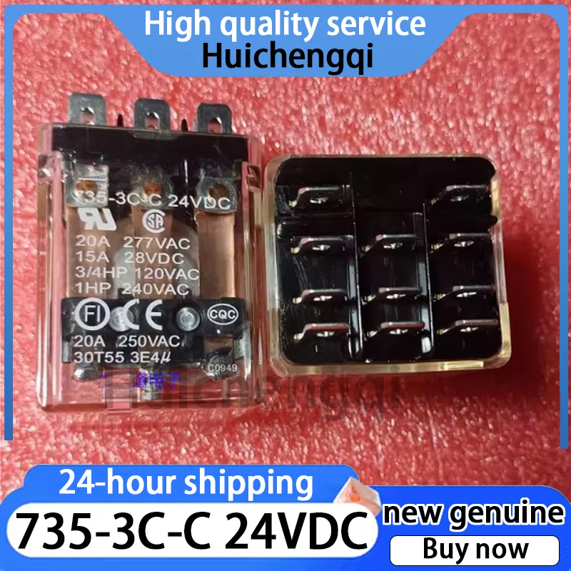 

1PCS Original Genuine 735-3C-C 24VDC 11 Pin 20A Relay