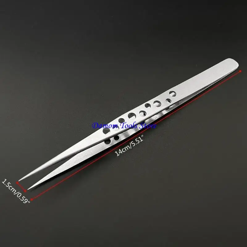 57BE Straight Tip Stainless Steel Forceps Repair Hand Tool
