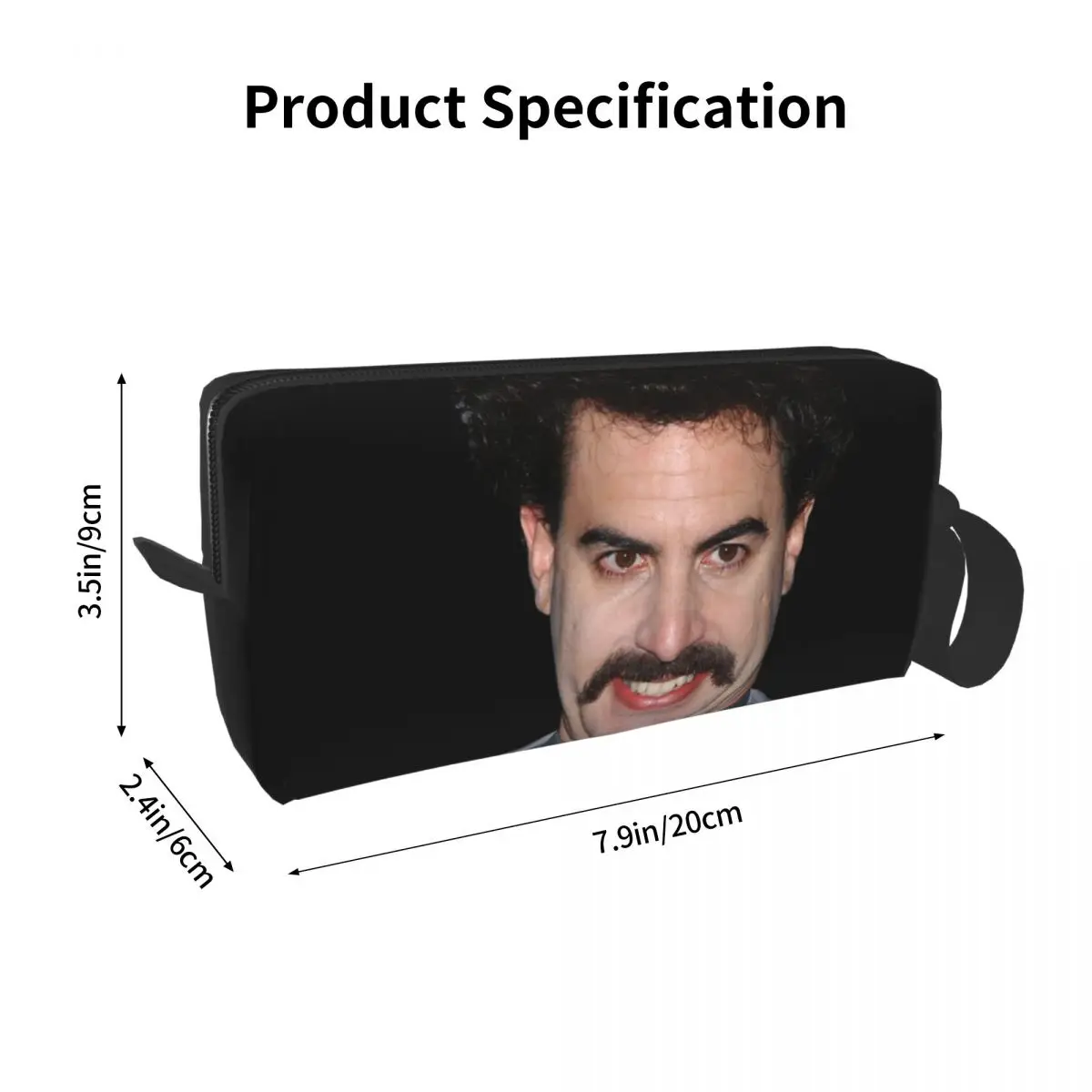 Mens Womens Borat Gifts For Music Fan Makeup Bag Cosmetic Storage Dopp Kit Toiletry Cosmetic Bag for Women Beauty Pencil Case