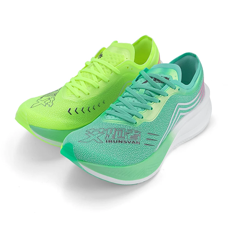 Professional Marathon Nylon Carbon Plate Men's Running Shoes Shock-Absorbing And Stable Racing Shoes IRUNSVAN 025