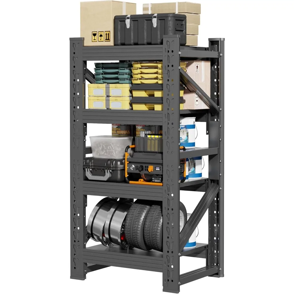 

Garage Shelves Heavy Duty,3500LBS 4-Tier Metal Adjustable Shelf, Industrial Shelving for Commercial, Gym, Warehouse, Living Room