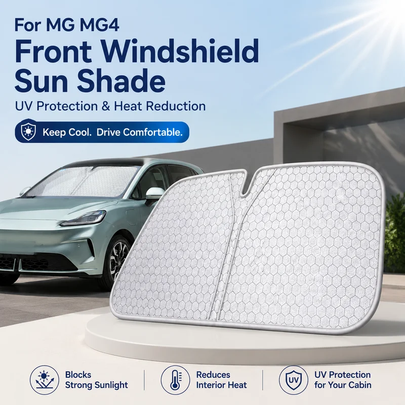 For MG MG4 Front Windshield Sun Shade, Car Window Sun Visor Cover for UV Protection and Heat Reduction