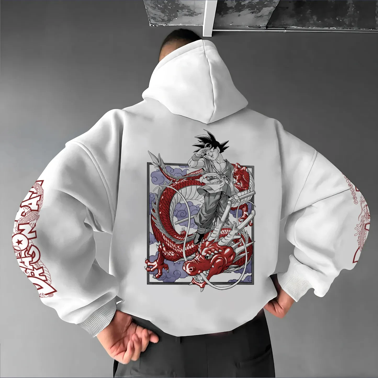 

Dragon Ball Halloween Dress Up Parent-Child Dress Up Autumn and Winter Japanese Hot Blood Anime Classic Character Hoodie Popular