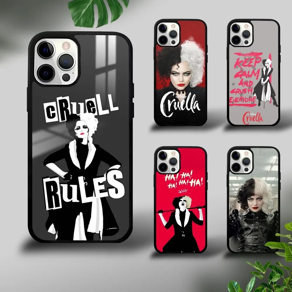 Cruella De Vil Phone Case For iPhone 16 15 14 13 12 11 Pro Xs Max Mini Plus Celulares Hard Funda