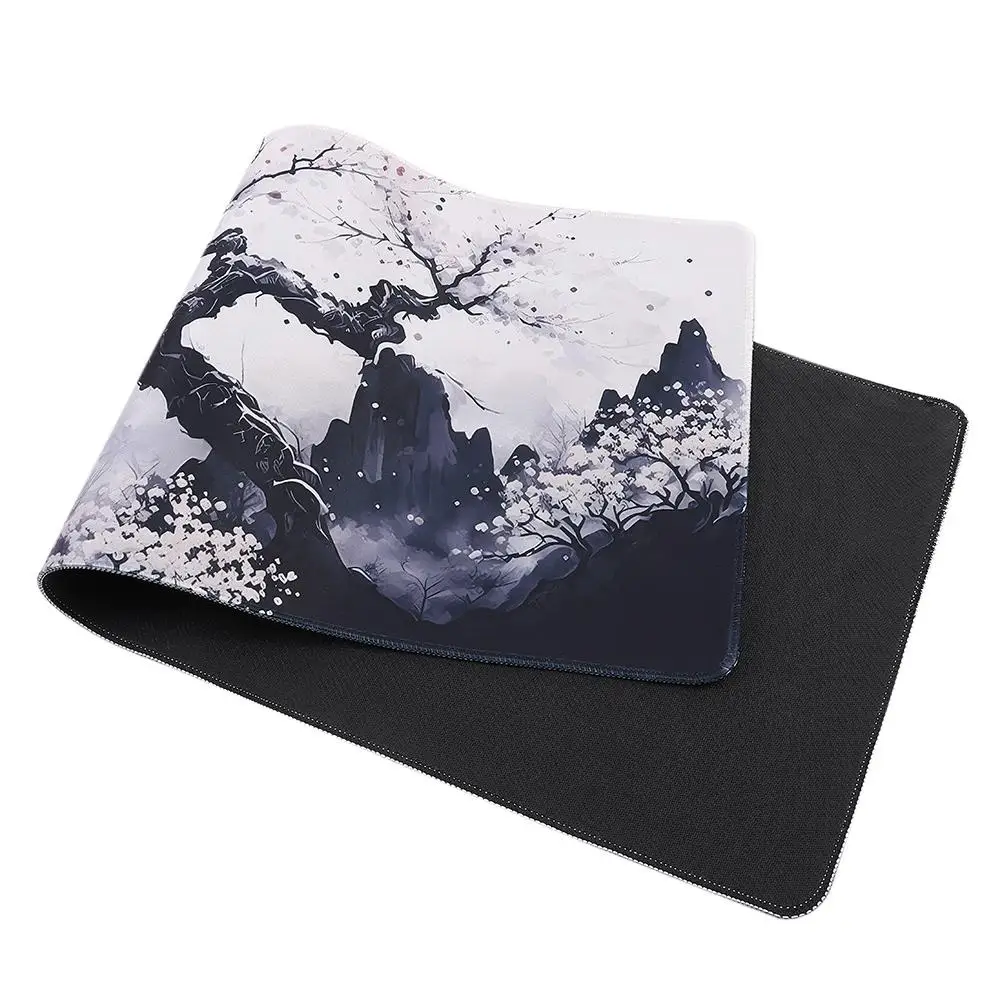 

31.5"x11.8" River Snow Mouse Pad Extended Large Large Mice Mat Non-Slip Desk Pad Work
