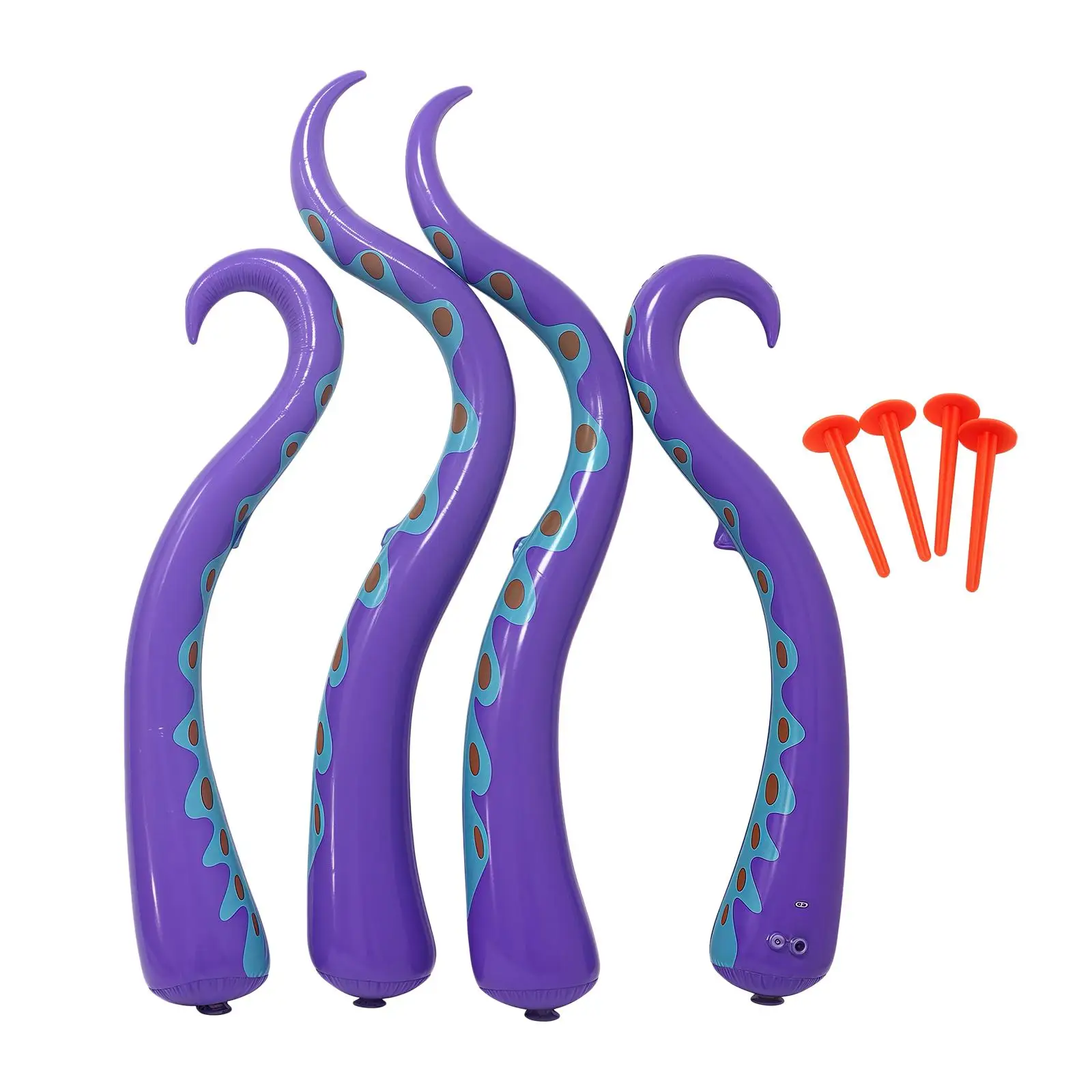 4 قطع من مخالب الأخطبوط القابلة للنفخ للهالوين رعب قابل للنفخ للهالوين