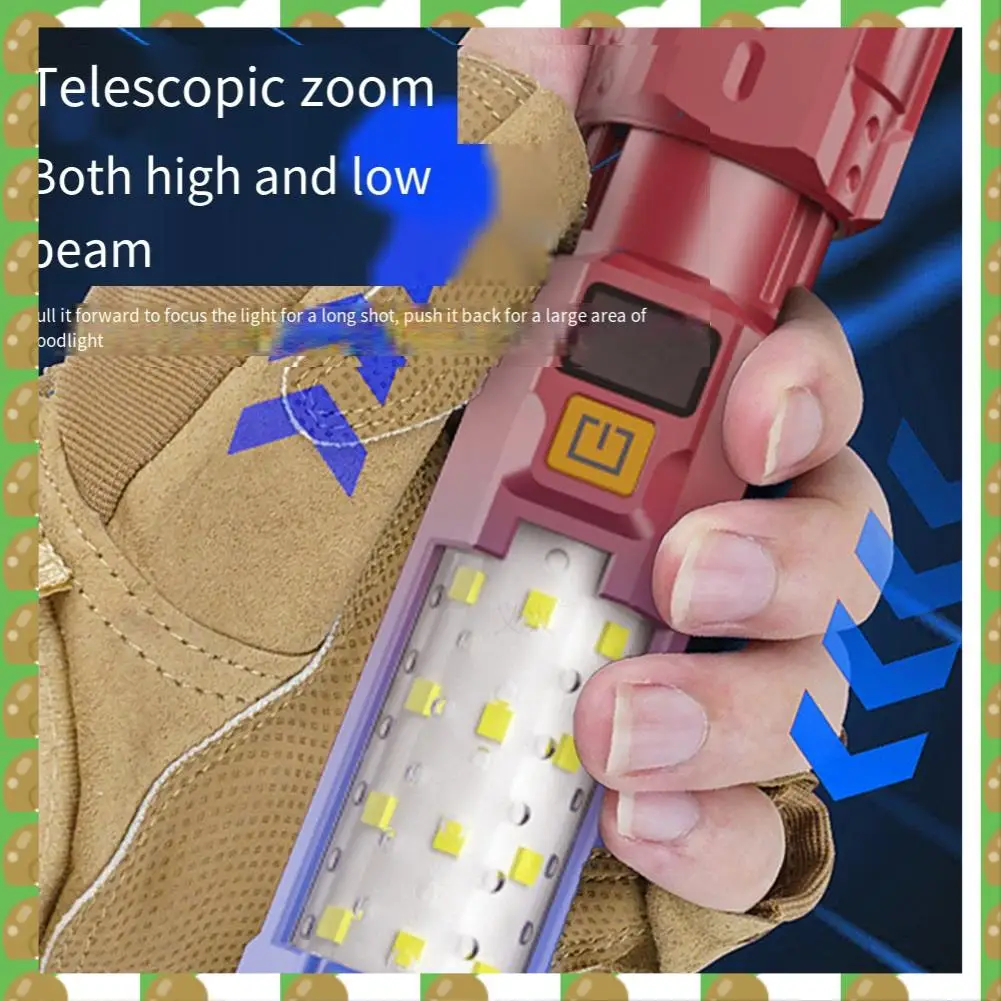 

T36C зум-фонарик автомобильный портативный рабочий фонарь многофункциональный уличный светодиодный предупреждающий прожектор красный