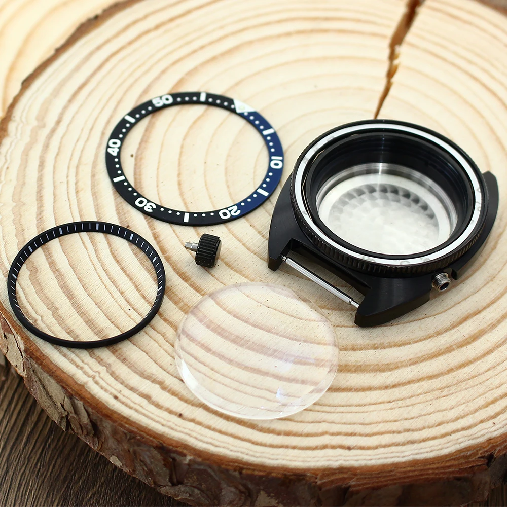 Черный механический корпус часов NH35, 41 мм, куполообразный сапфир для seiko NH35 NH36 NH34 4R36, модифицированный механизм SKX007, морское ушко, тунец, черепаха