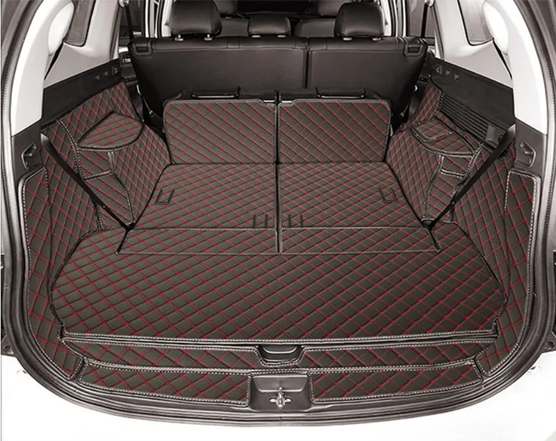 Best quality! Full set car trunk mats for Mitsubishi Pajero Sport 7 seats 2024-2016 cargo liner boot carpets cover,Free shipping