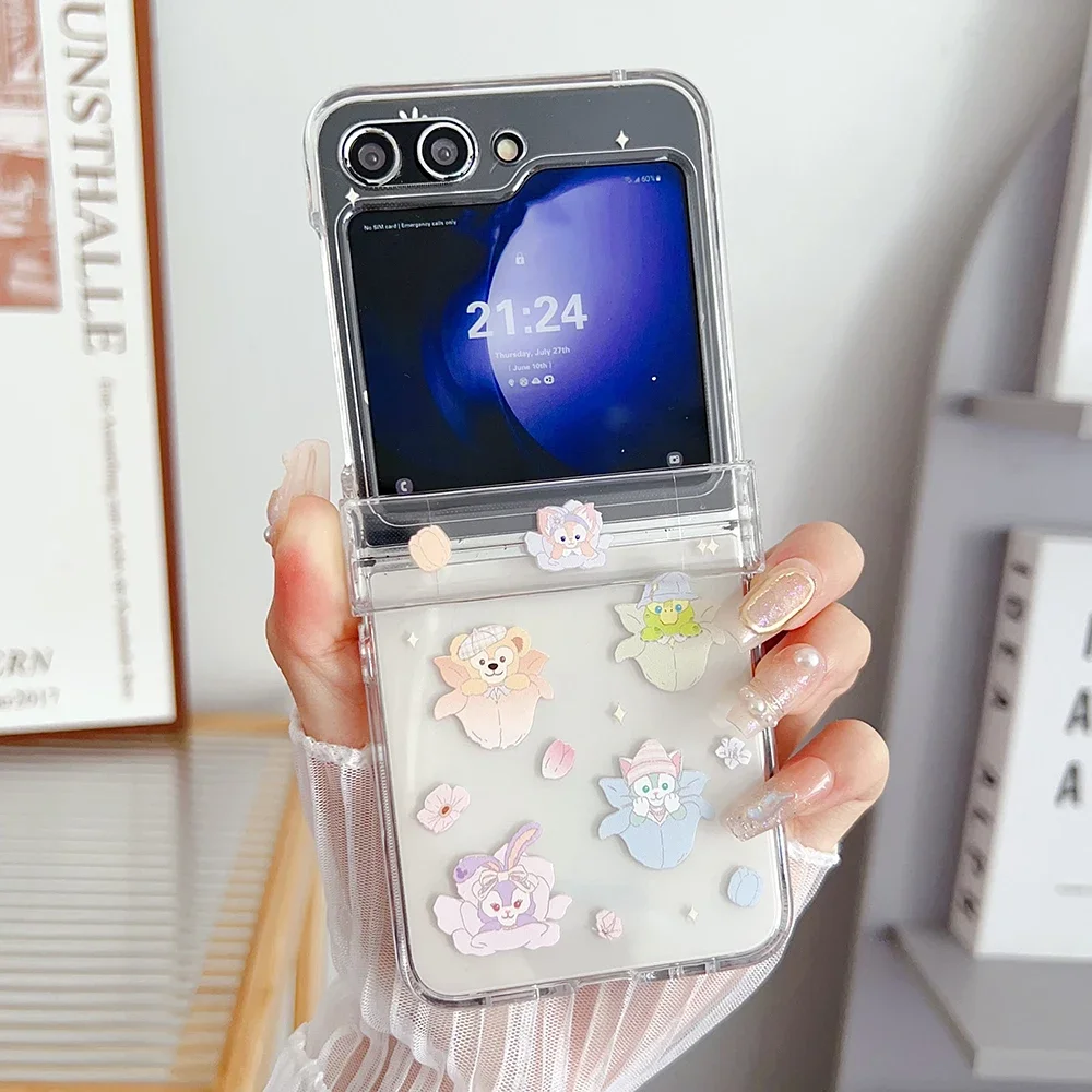 Cartoon LinaBell StellaLou for with Widgets Magsafe Magnetic Bracket Phone for Samsung Galaxy S23 S24 Plus Ultra 5G Back Cover