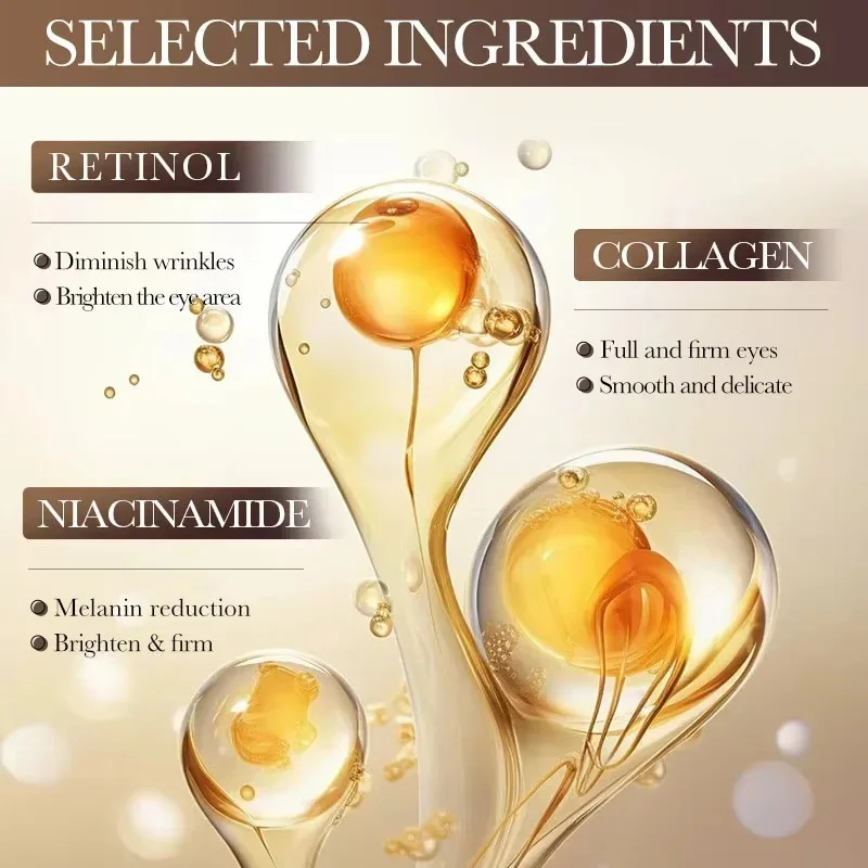 Retinol Anti Wrinkle Capsules Eye Serum Peptide Remove Dark Circles Eye Bags Firming Lifting Puffiness Moisturizing Eye Care - Image 6