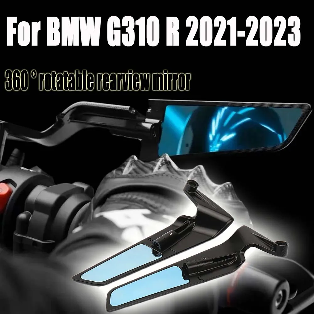 

For BMW G310R G 310 360° Rotatable Adjustable Rear View Mirror Aluminum Motorcycle Universal Rearview Mirrors New 2021 2022 2023