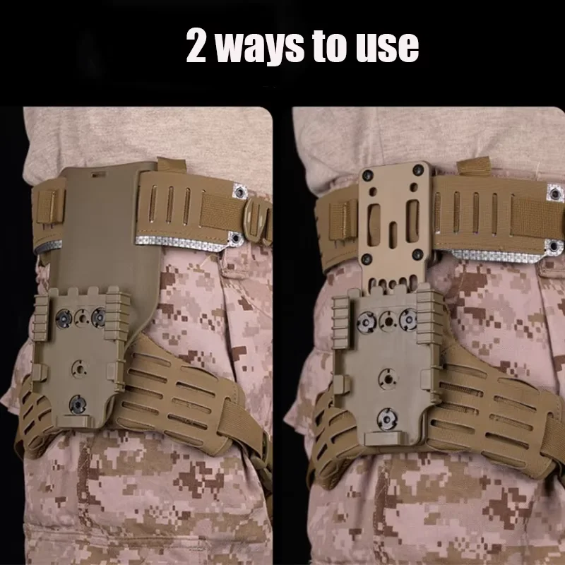 Tactical Leather Case Thigh Platform, Quick Release Leg Adapter, Hunting Leather Case Accessories, Molle Adapter