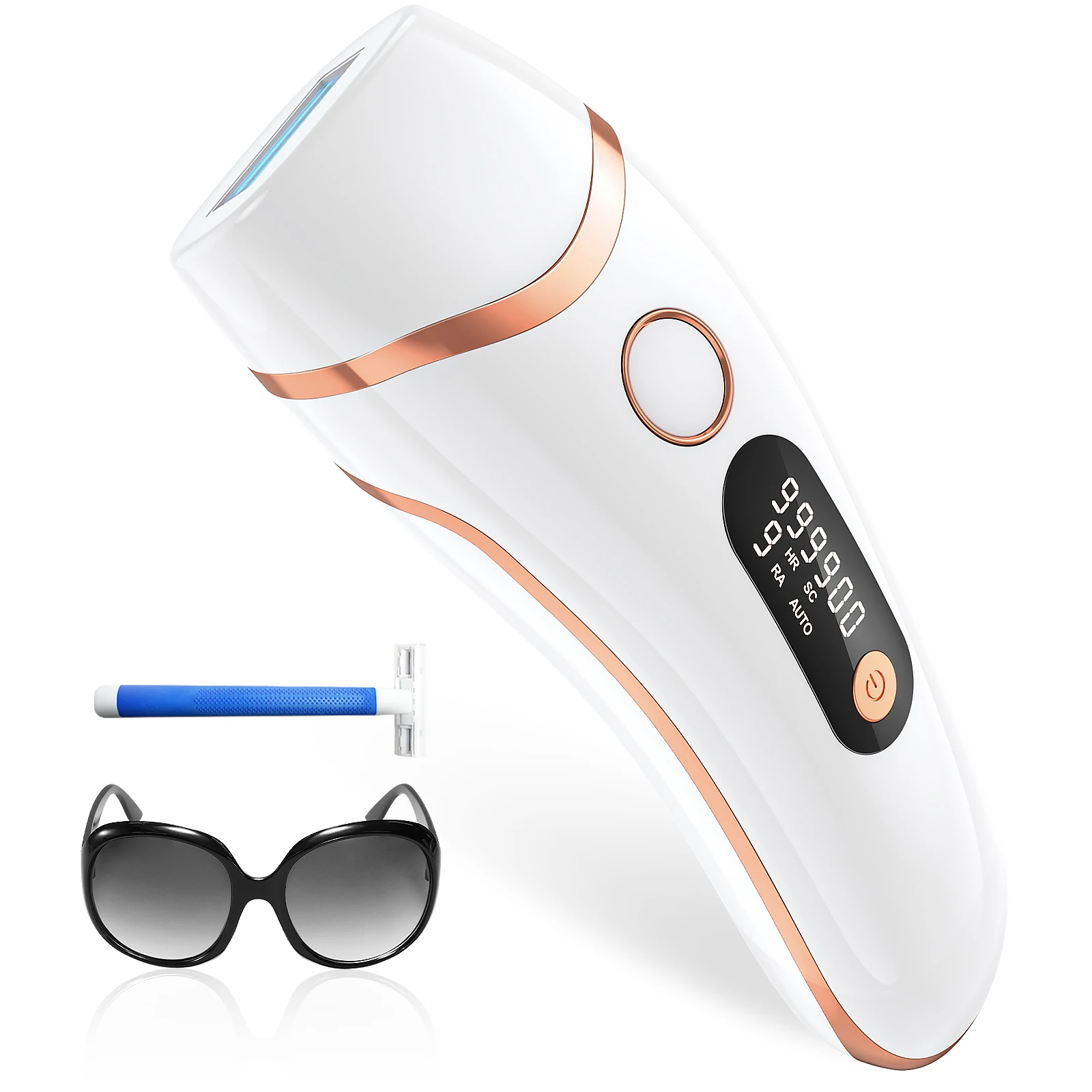 IPL Laser Hair Removal Pulsed Light Epilator 999,900 Flashes for Women and Men,Painless Definitive Epilator Whole Body Treament