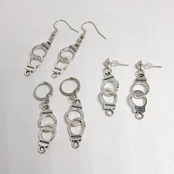 Punk cheap alloy handcuffs pendant earrings creative jewelry jewelry women simple fashion cool wholesale