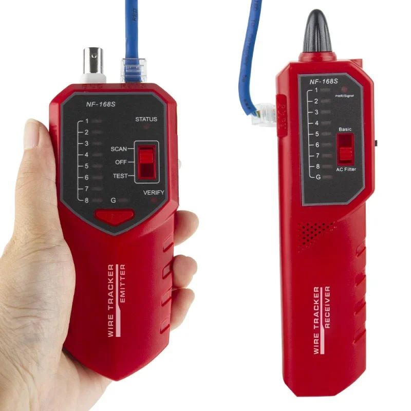 NF-168S Wire Tracker Telephone Network Lan Coax Cable Tester POE Tracer With Anti-Jamming Line Finder