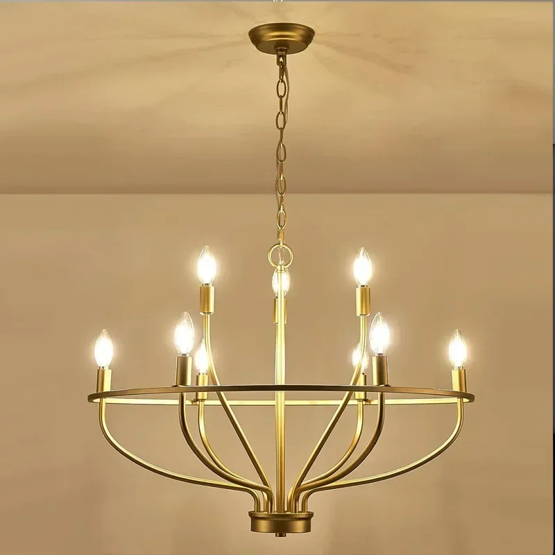 

2025 Retro Style Living Room Coffee Ta Ble Ceiling Chandelier Pendant Modern Dining Room Decor Light Ring Light Decoration Home