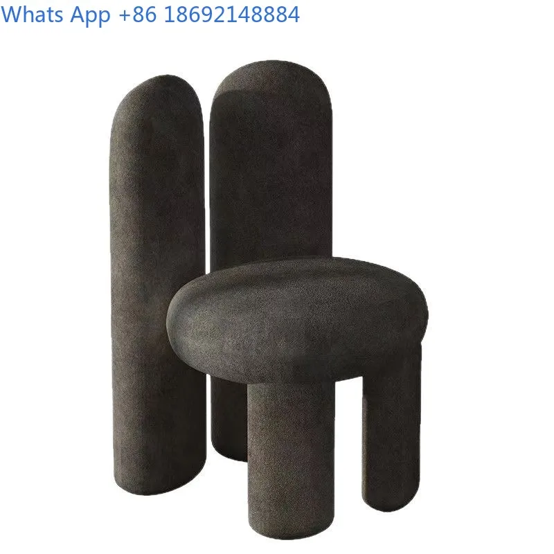 Modern minimalist bedroom vanity chair home cream dining chair luxury makeup stool