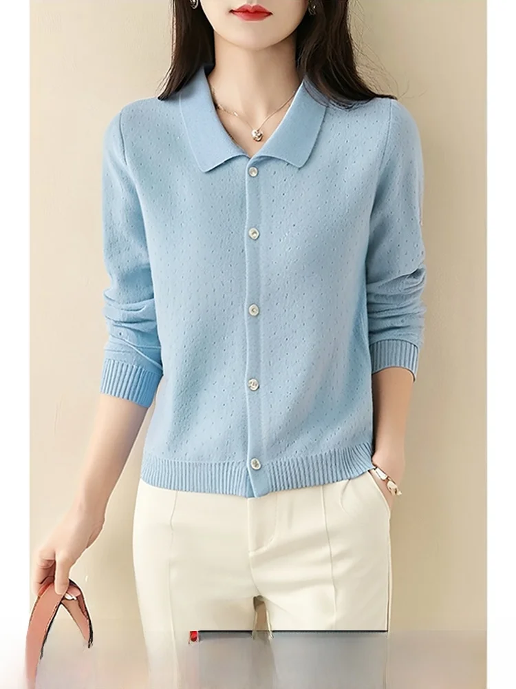 

plus Size Knitted Long Sve Collar Open Cardigan for plus Size Women Autumn Winter Faion Slimming Sweater Jaet Top