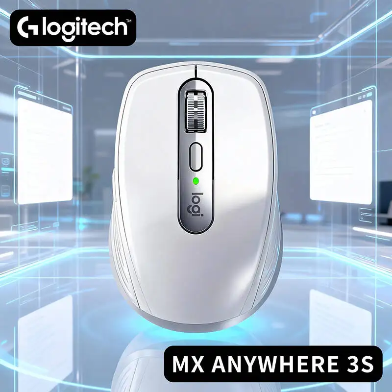 

Ergonomic Logitech MX Anywhere 3S - 8K DPI, MagSpeed Wheel, Quiet Clicks, Multi-OS Support, USB-C Fast Charge