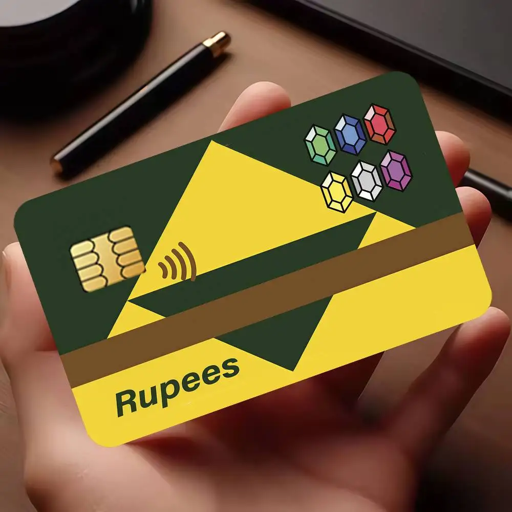 Rupees Credit Card Public Transportation Cards Protective Sticker Waterproof Card Face Decoration 4PCS