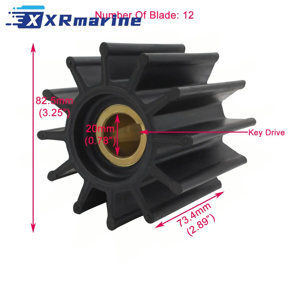 Flexible Water Pump Impeller Kit 17000K for Sherwood