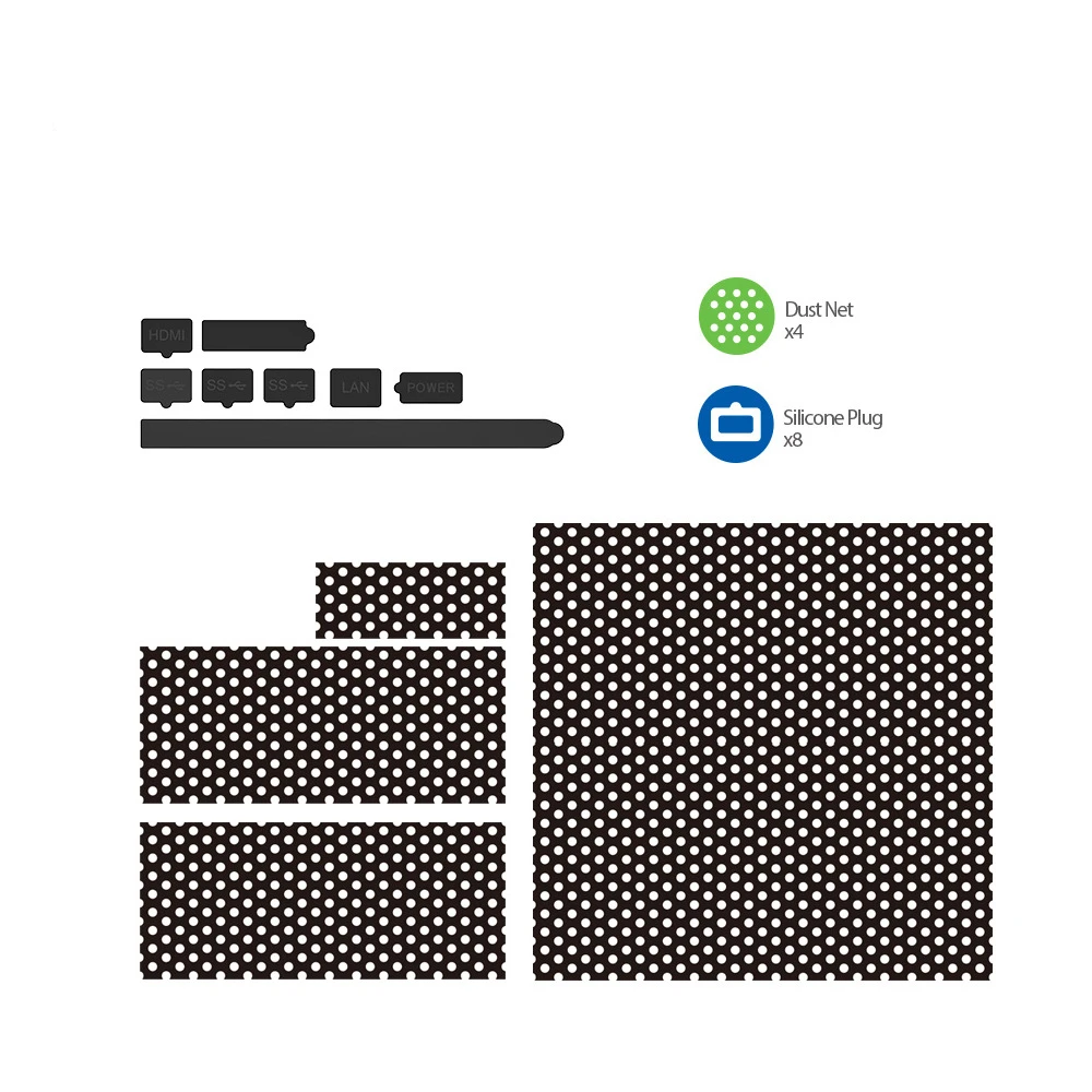 

Cooling Fan Filter Anti-dust Plug Mesh Net Dust Cover Suit Kit For Xbox Series X Game Console Dustproof Cover Game Accessories