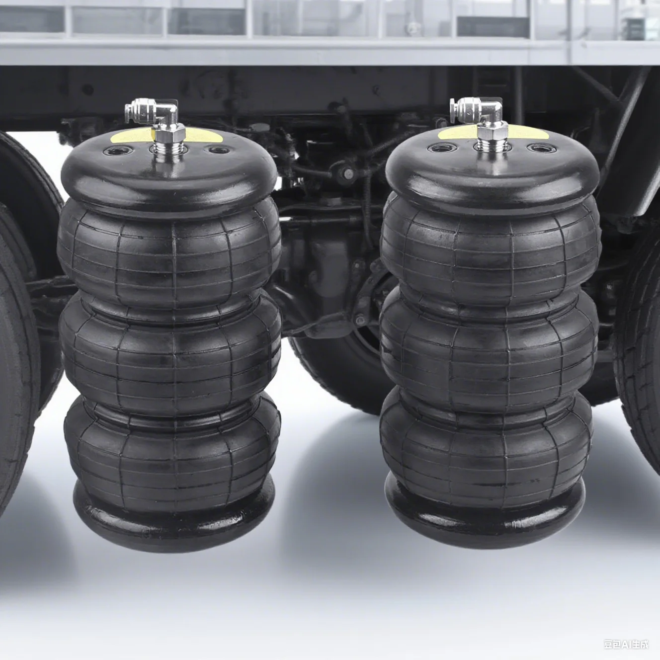 

3E2200 Универсальные воздушные подушки с подвеской для езды на воздухе | 2 шт. 3-рядный резиновый амортизатор с быстрым разъемом - совместимый с грузовиком